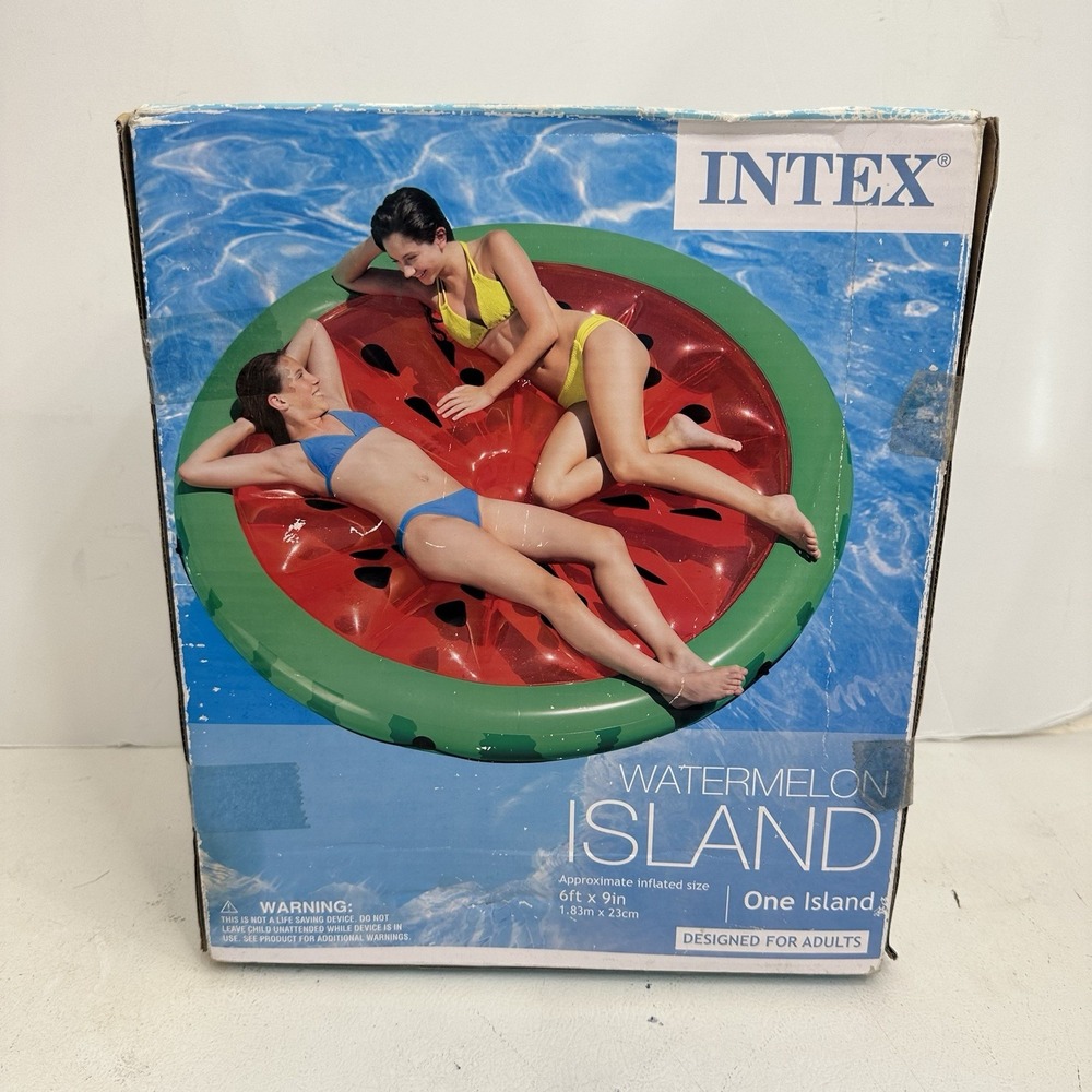 Intex Juicy Watermelon Island Inflatable Float 72" x 9" Brand New In Box Pool